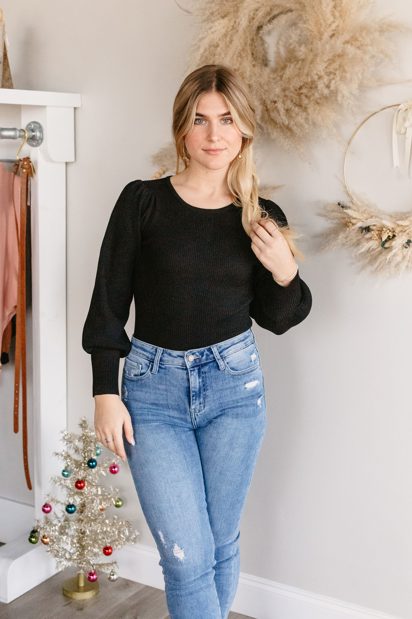 Kayla Puff Sleeve Bodysuit - Lilly Grace Fashion Boutique