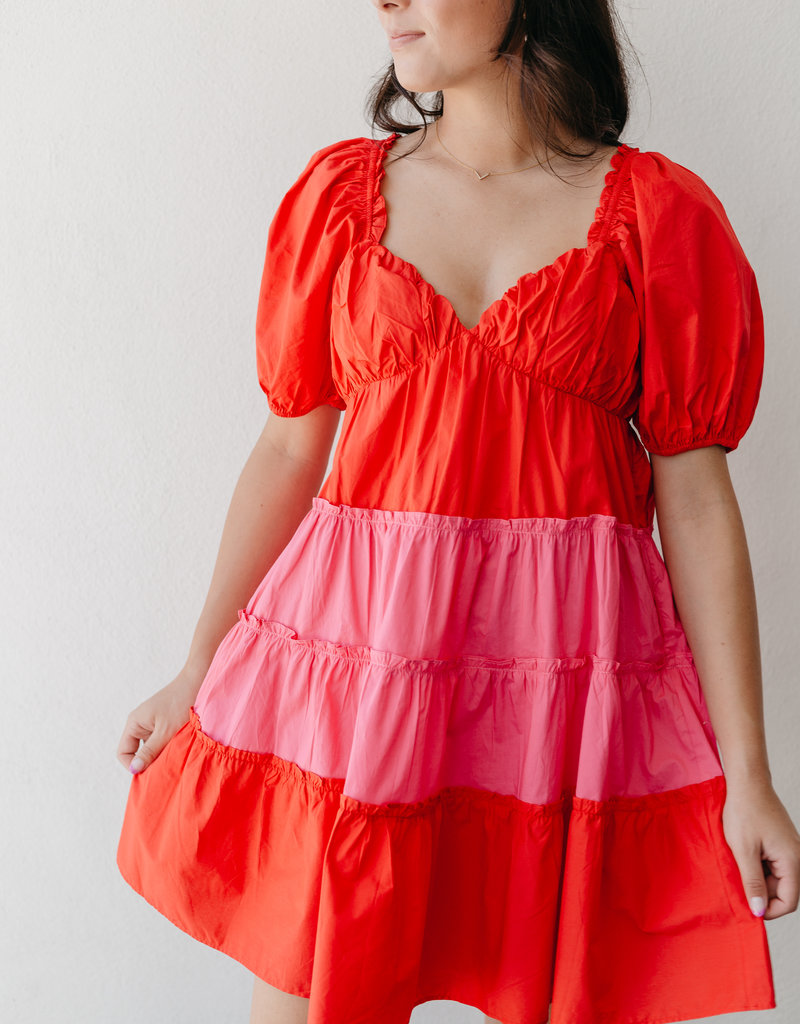 2.7 August Apparel Sweetheart Mini Dress