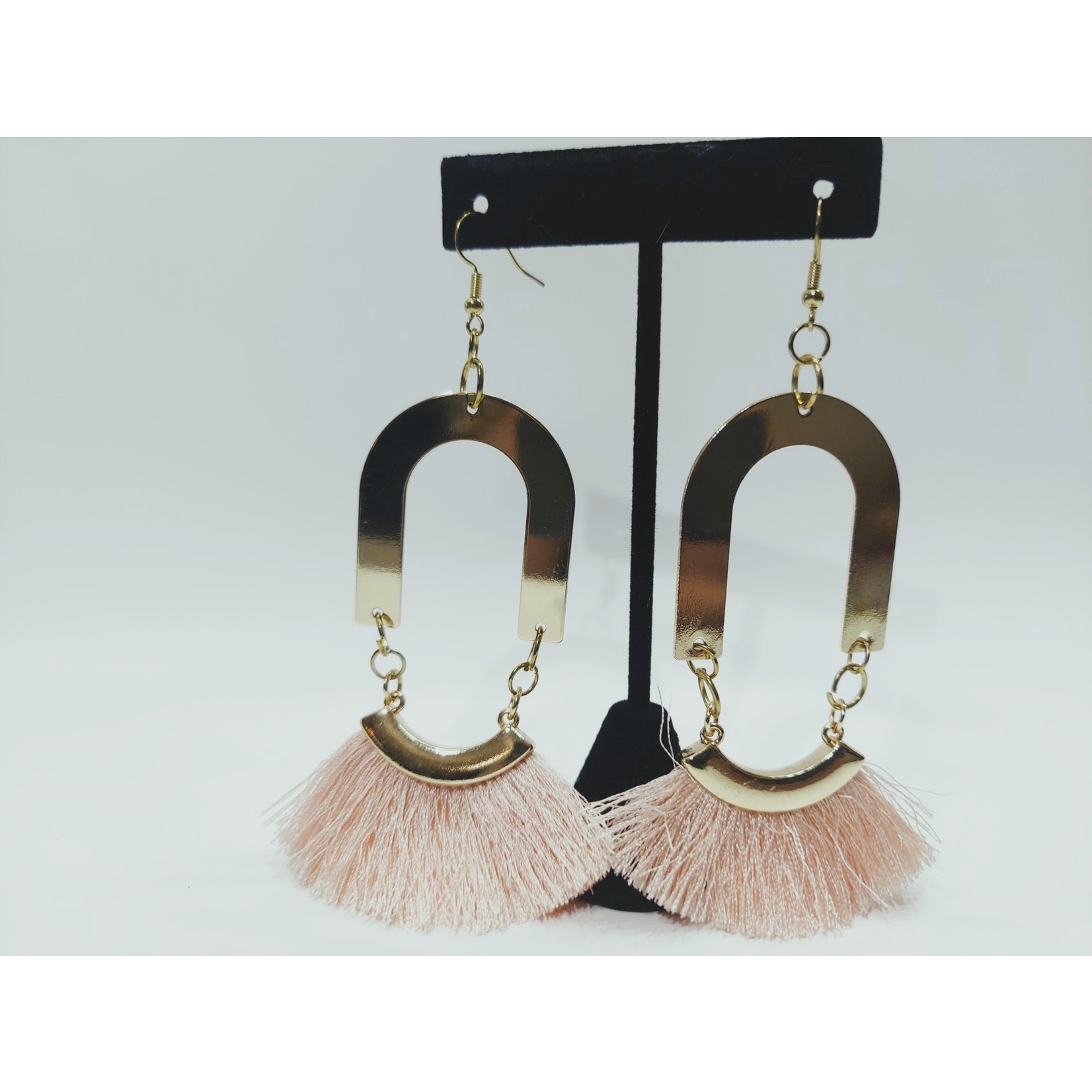 Cosette von lee pink gold fringe earrings