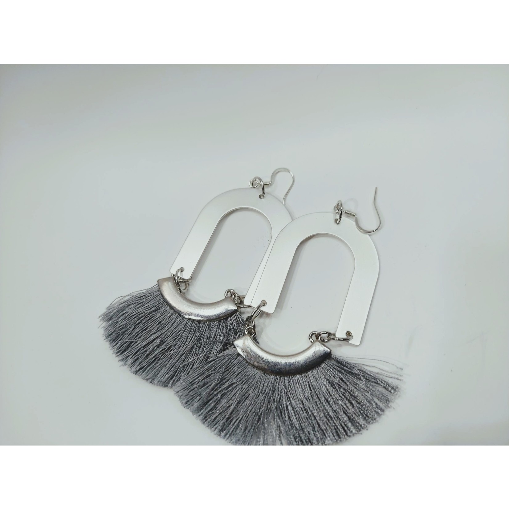 Cosette von lee silver fringe earrings