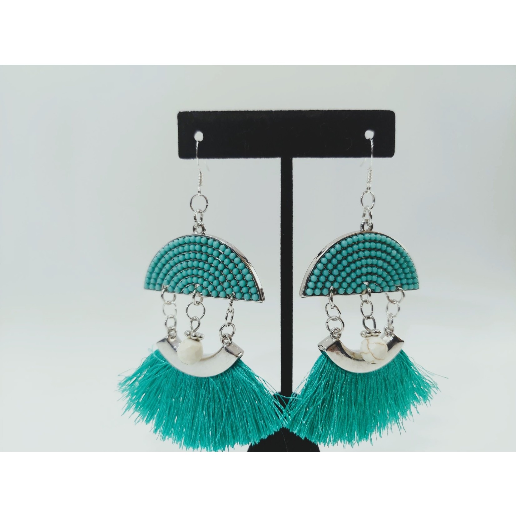 Cosette von lee blue half moon earrings