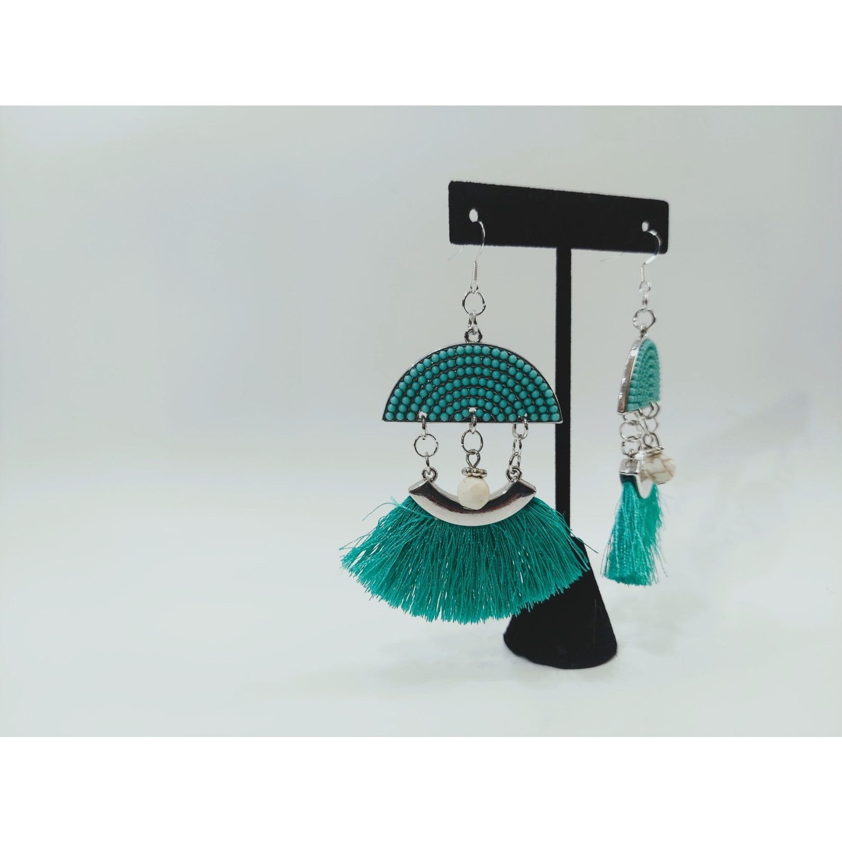 Cosette von lee blue half moon earrings