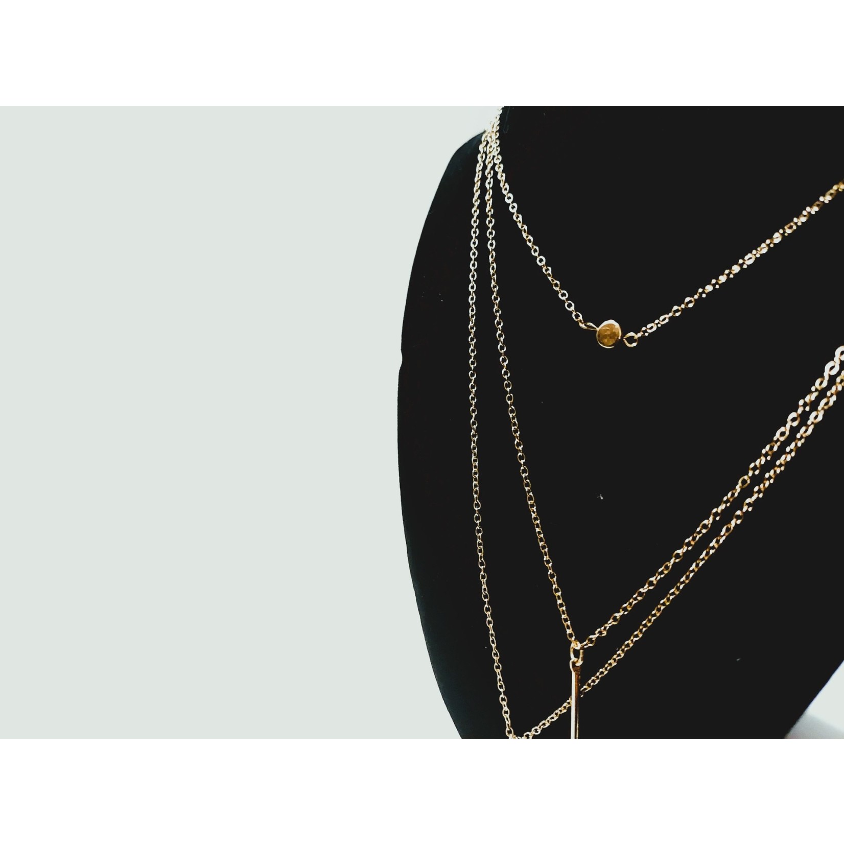 Cosette von lee 3 gold tier chain necklace