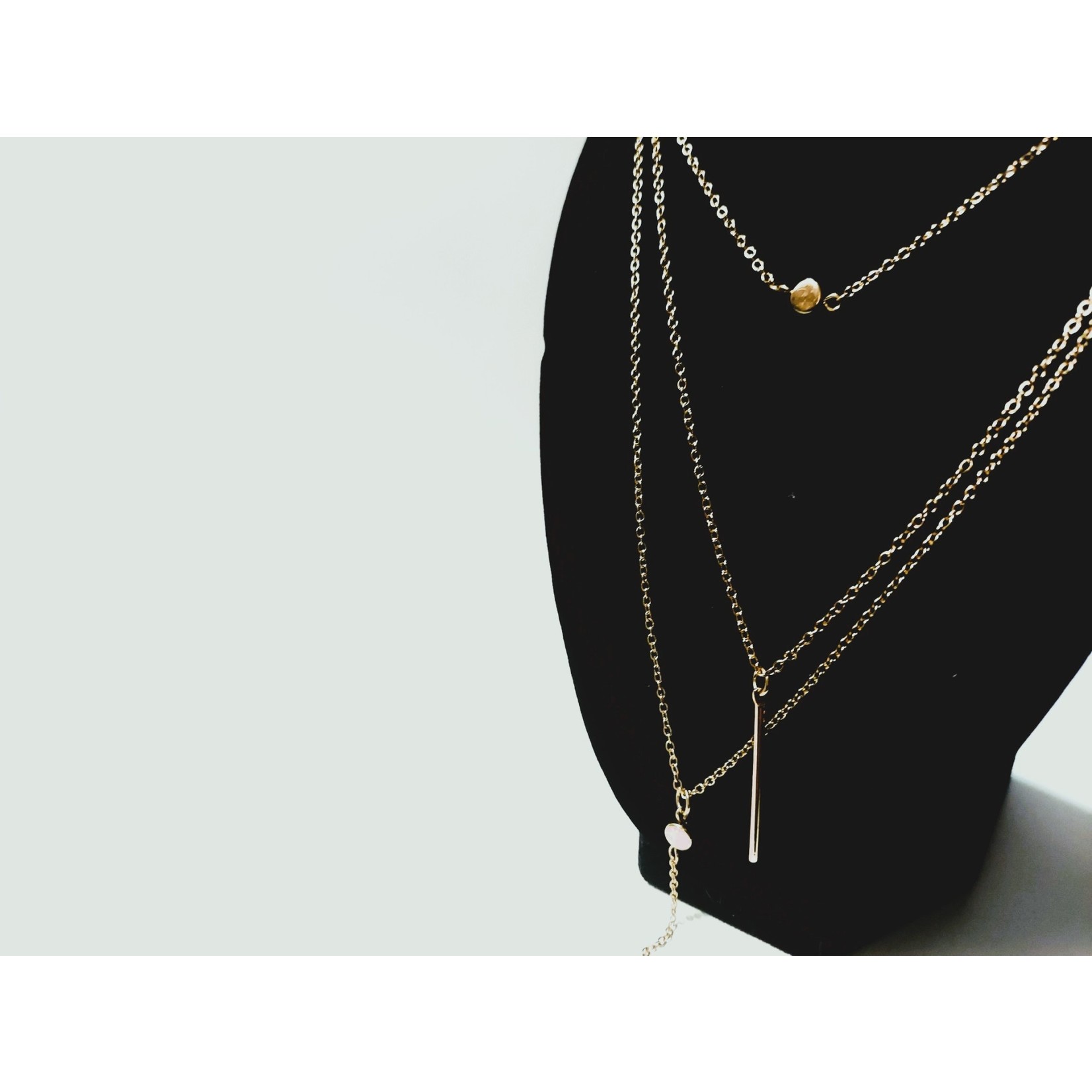 Cosette von lee 3 gold tier chain necklace