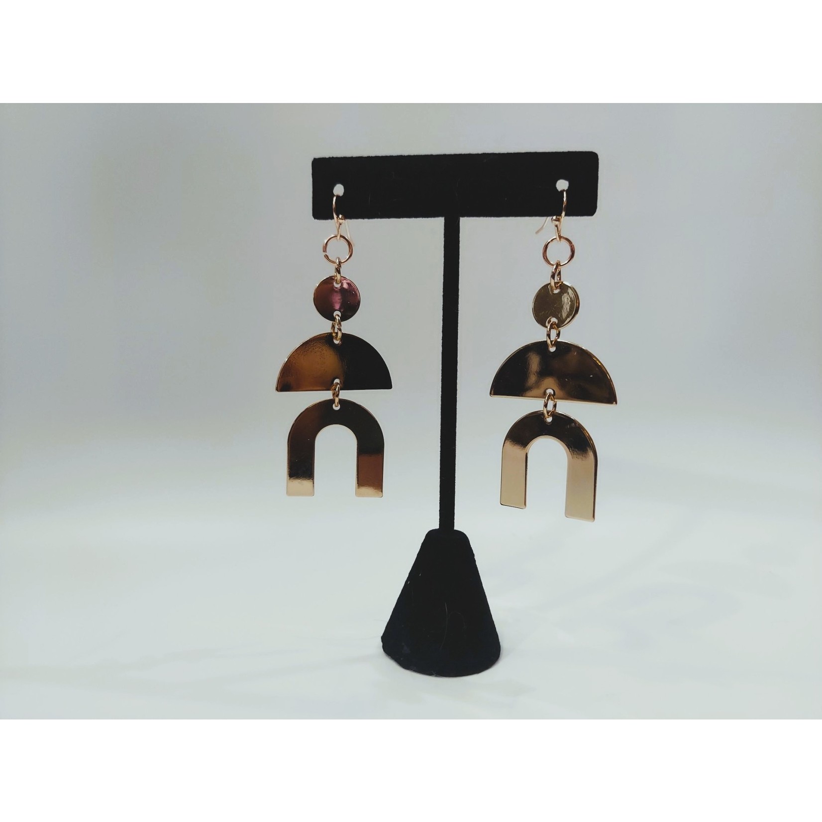 Cosette von lee 3tier tribal gold earring