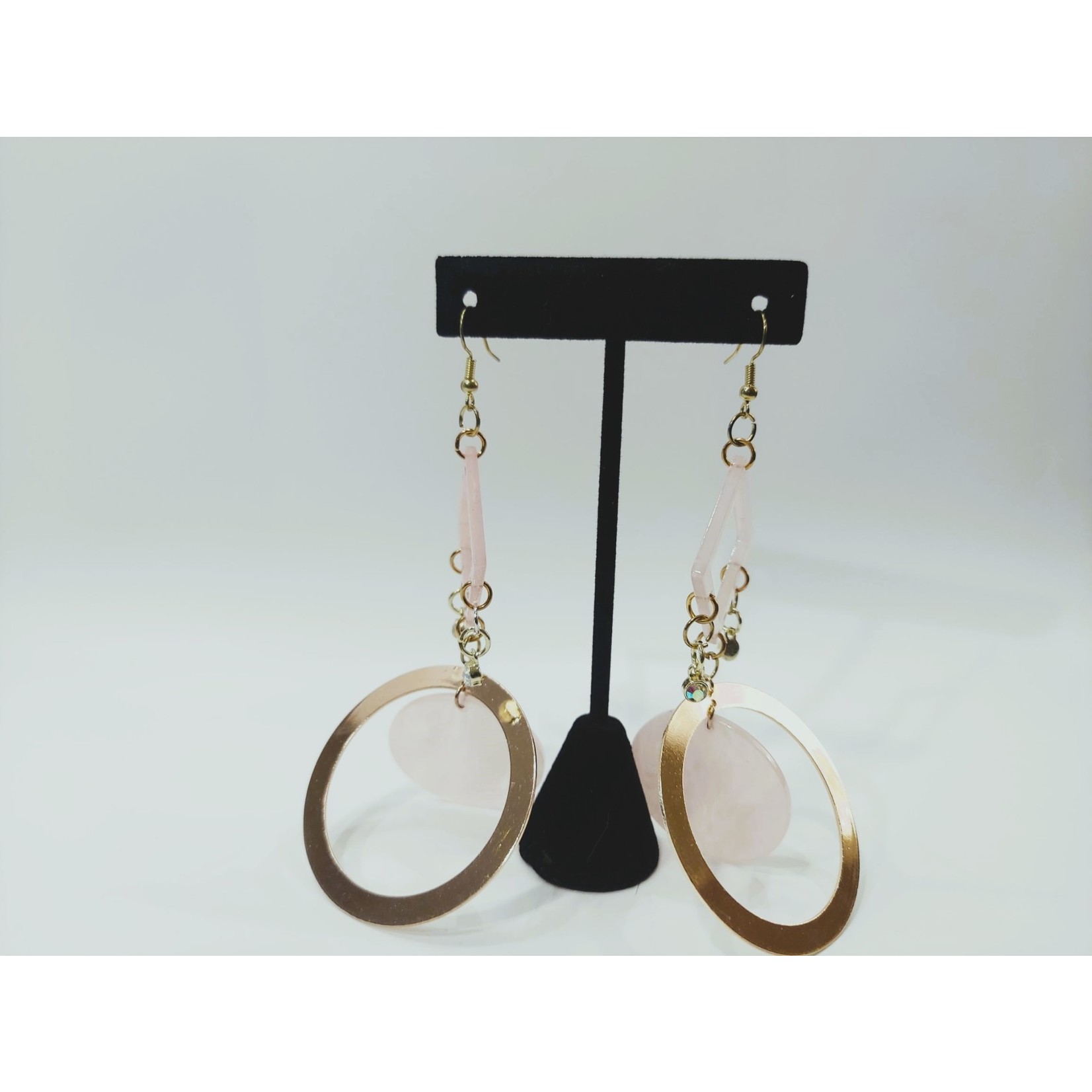 Cosette von lee gold and pink drop earring