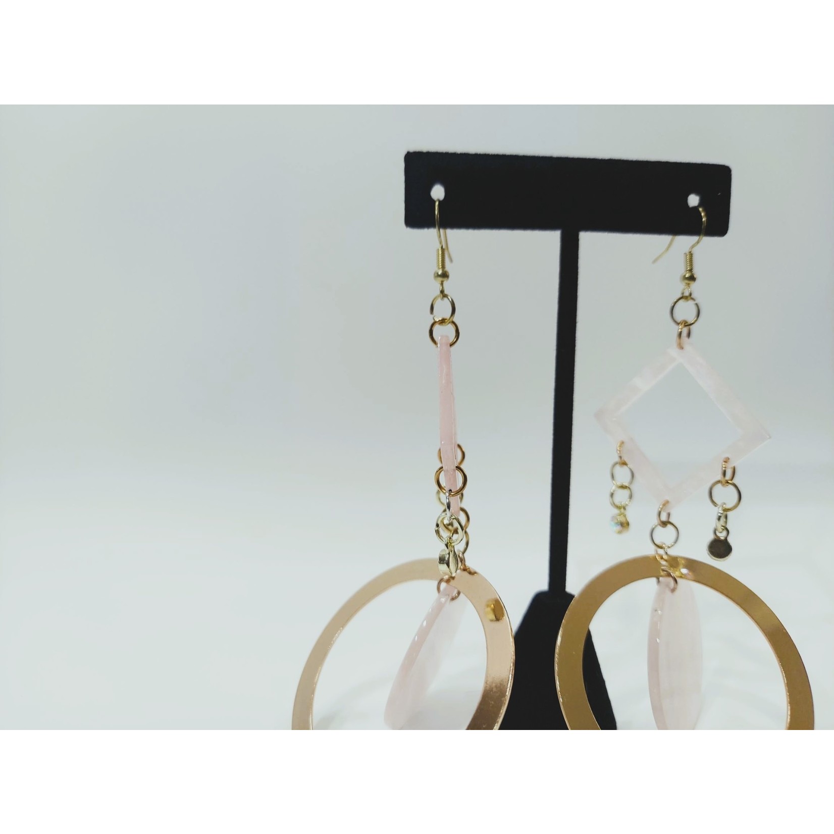 Cosette von lee gold and pink drop earring