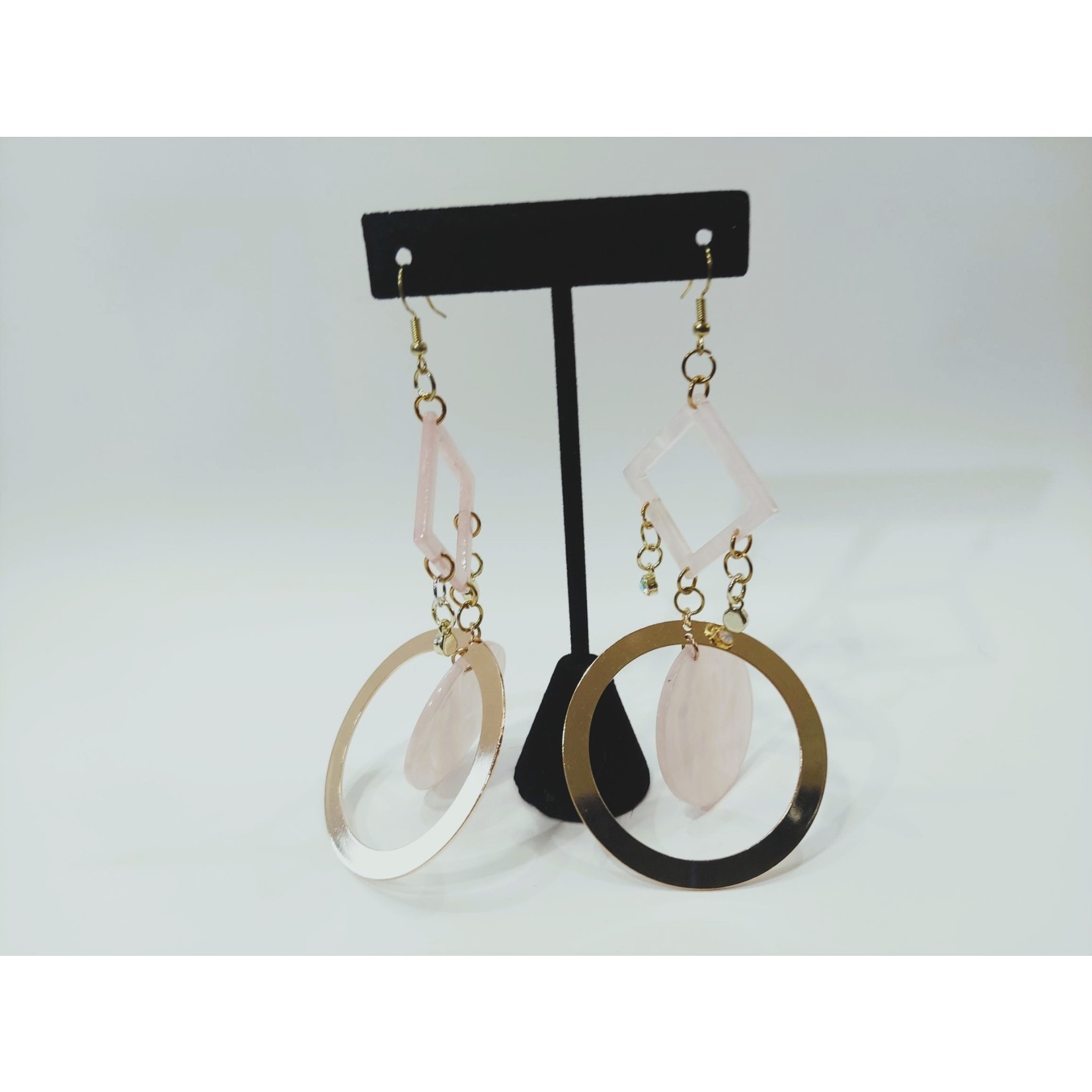 Cosette von lee gold and pink drop earring