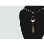 Cosette von lee gold marble tassle necklace