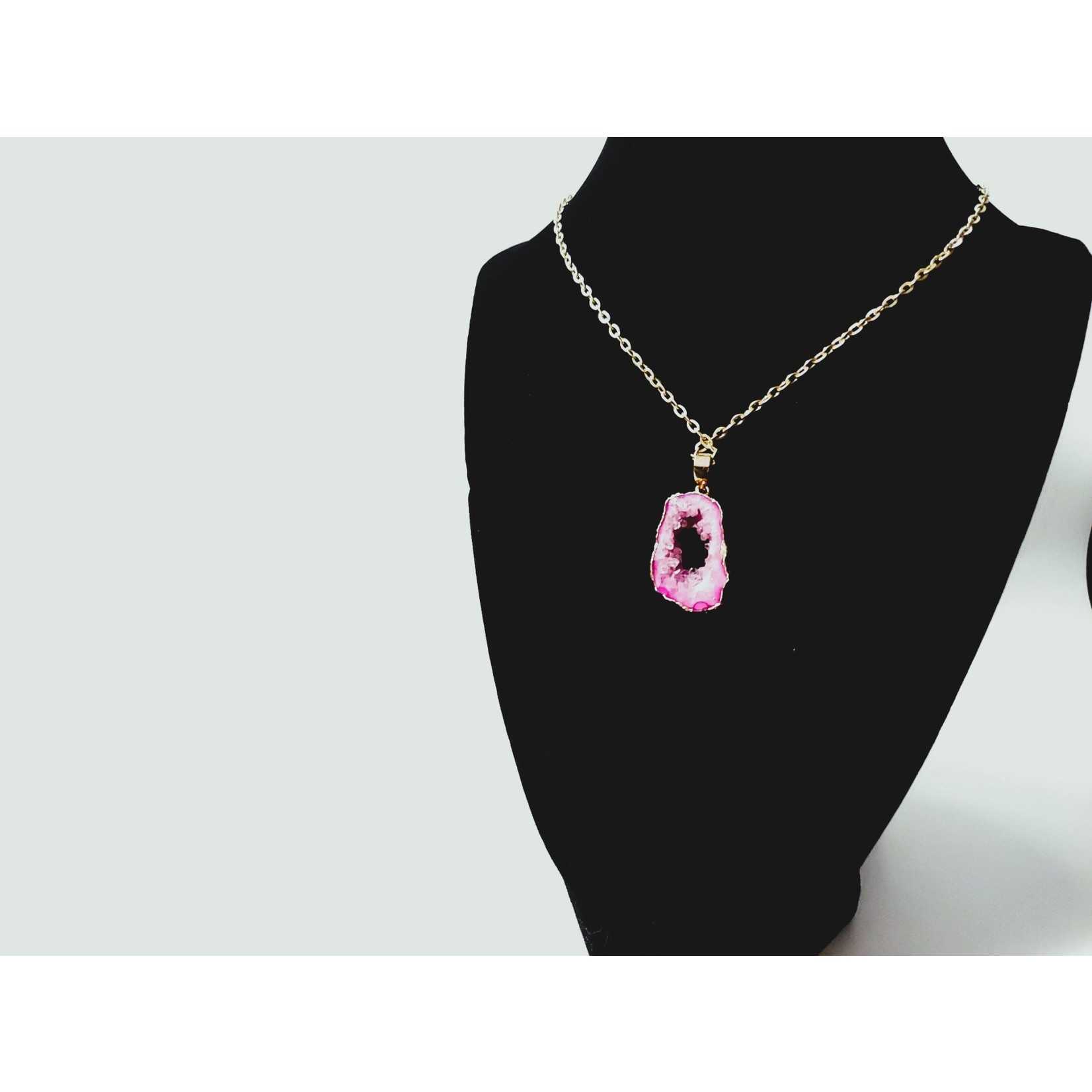 Cosette von lee pink stone quartz necklace