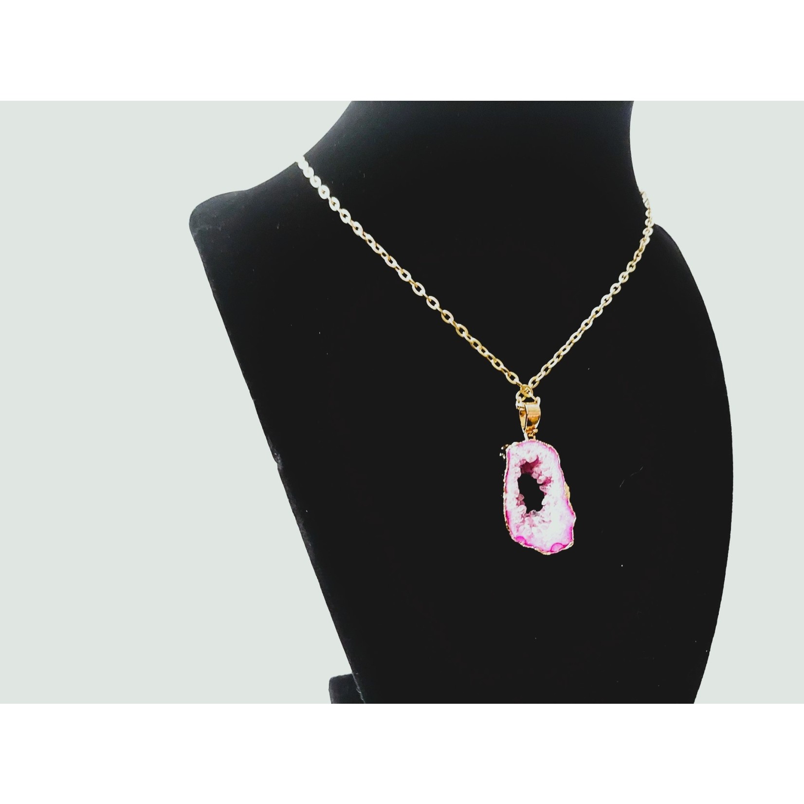 Cosette von lee pink stone quartz necklace