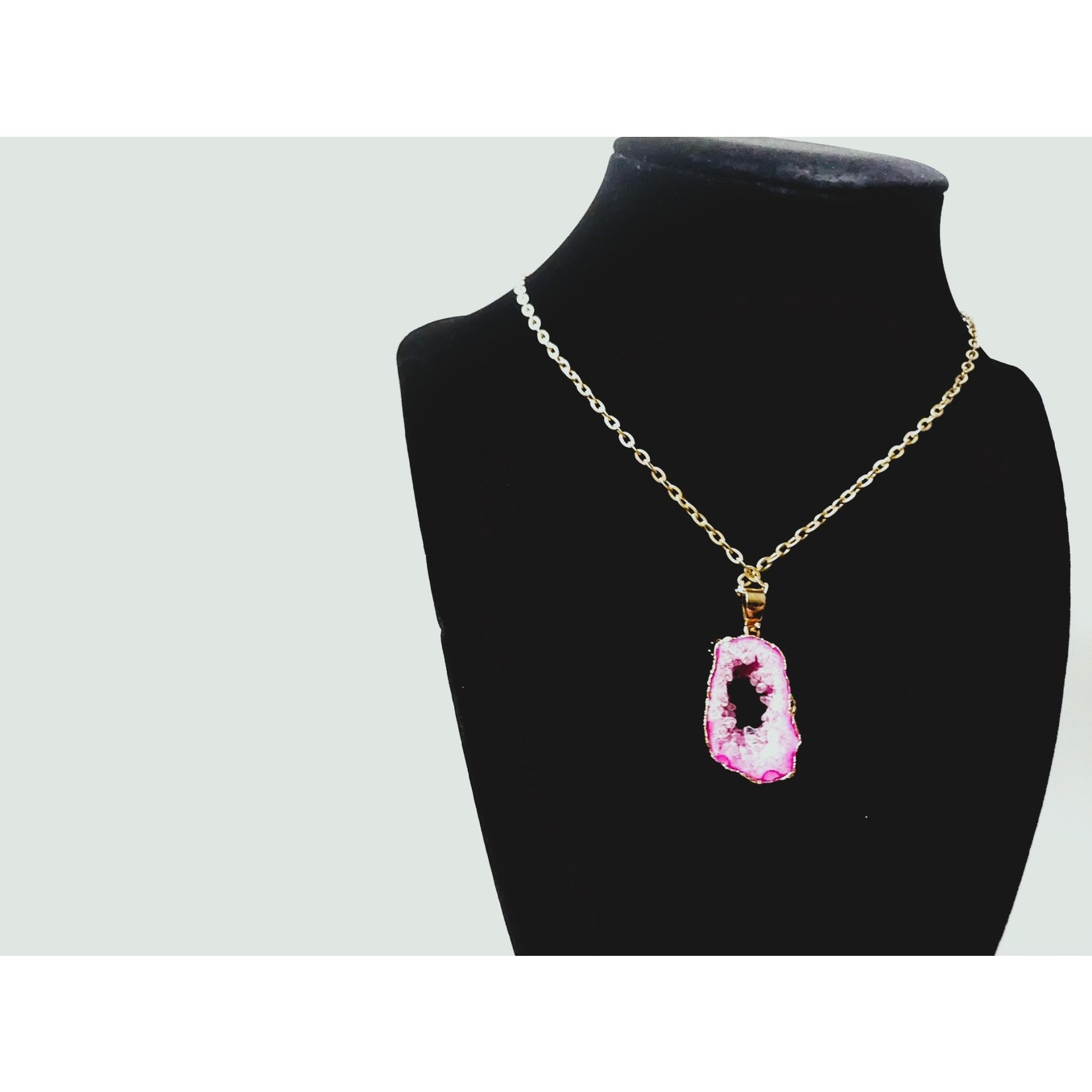 Cosette von lee pink stone quartz necklace