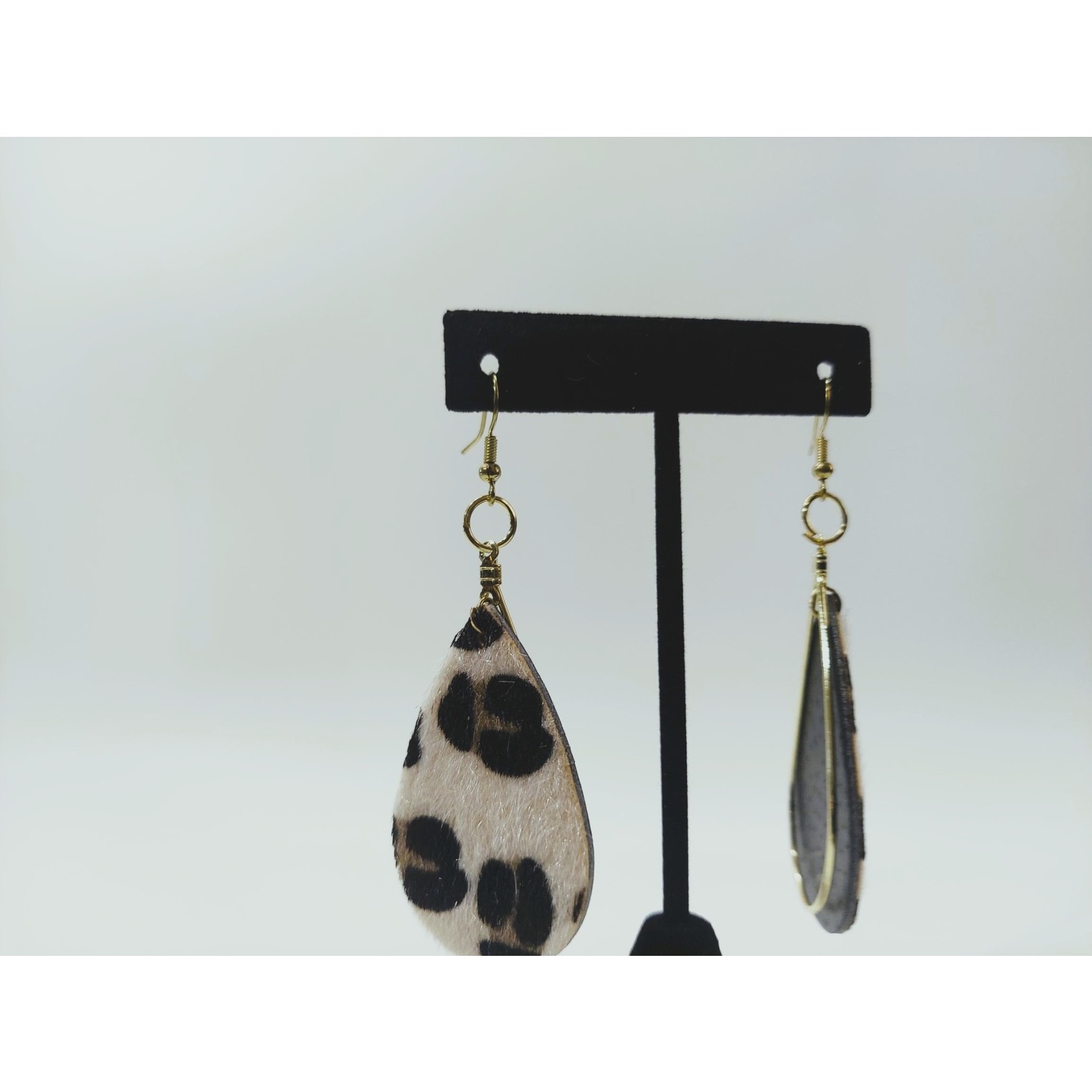 Cosette von lee leopard  tear drop earrings