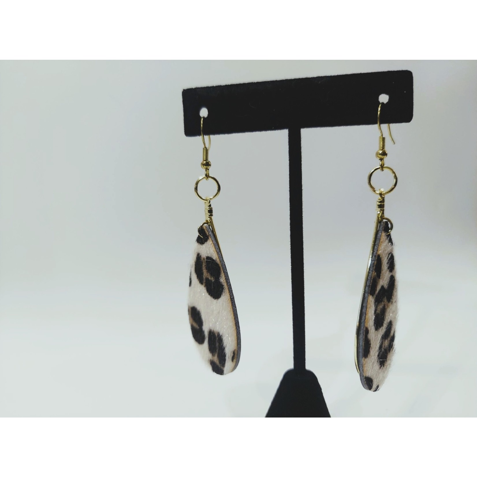 Cosette von lee leopard  tear drop earrings