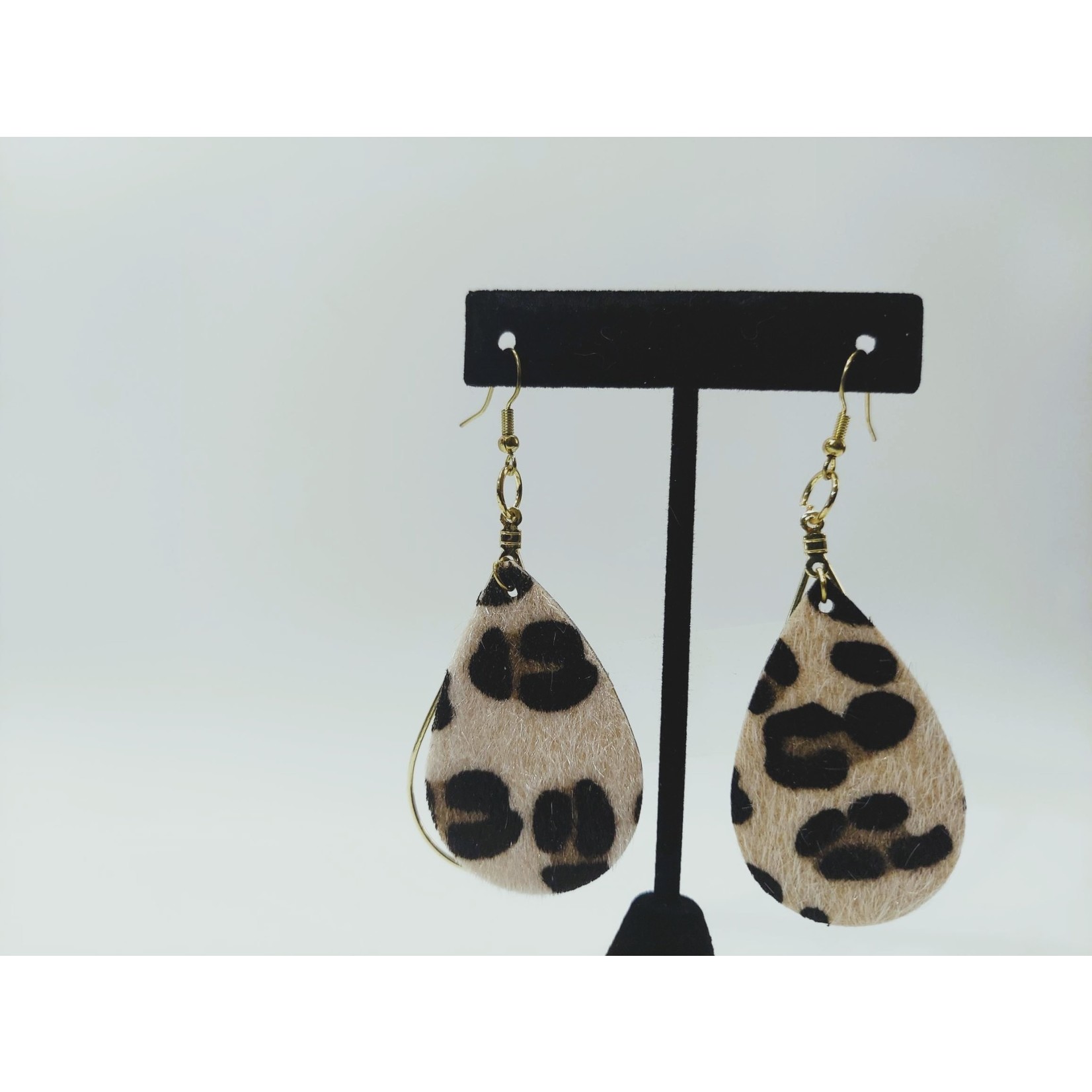 Cosette von lee leopard  tear drop earrings