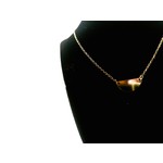 Cosette von lee gold half moon necklace