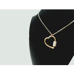 Cosette von lee gold rhinestone heart