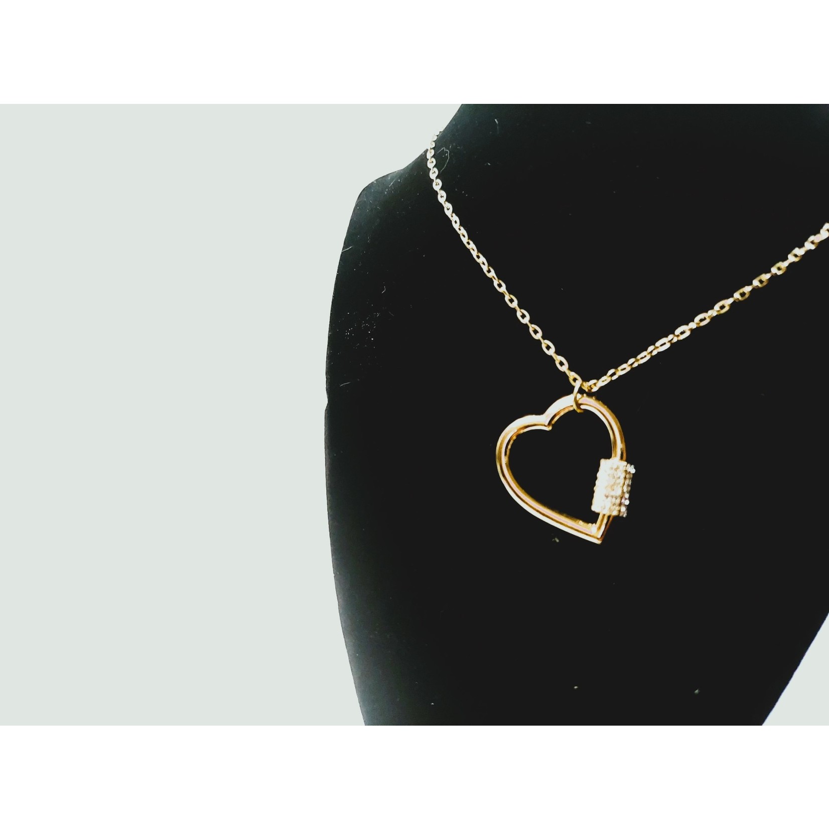 Cosette von lee gold rhinestone heart