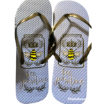 Blue bee sandals