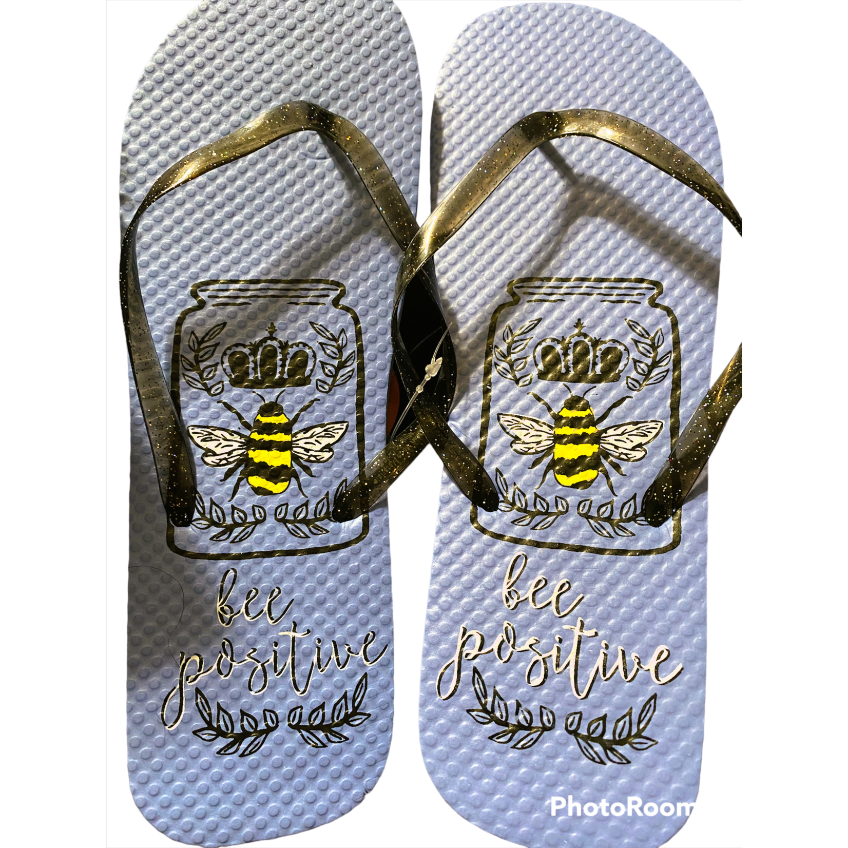 Blue bee sandals