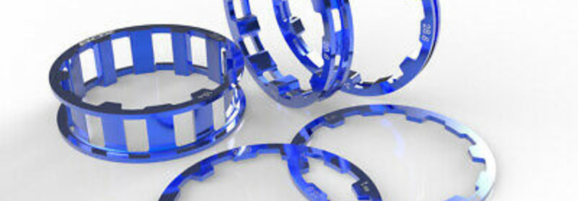 Box Zero Headset Spacer Kit - 1-1/8'' - Blue