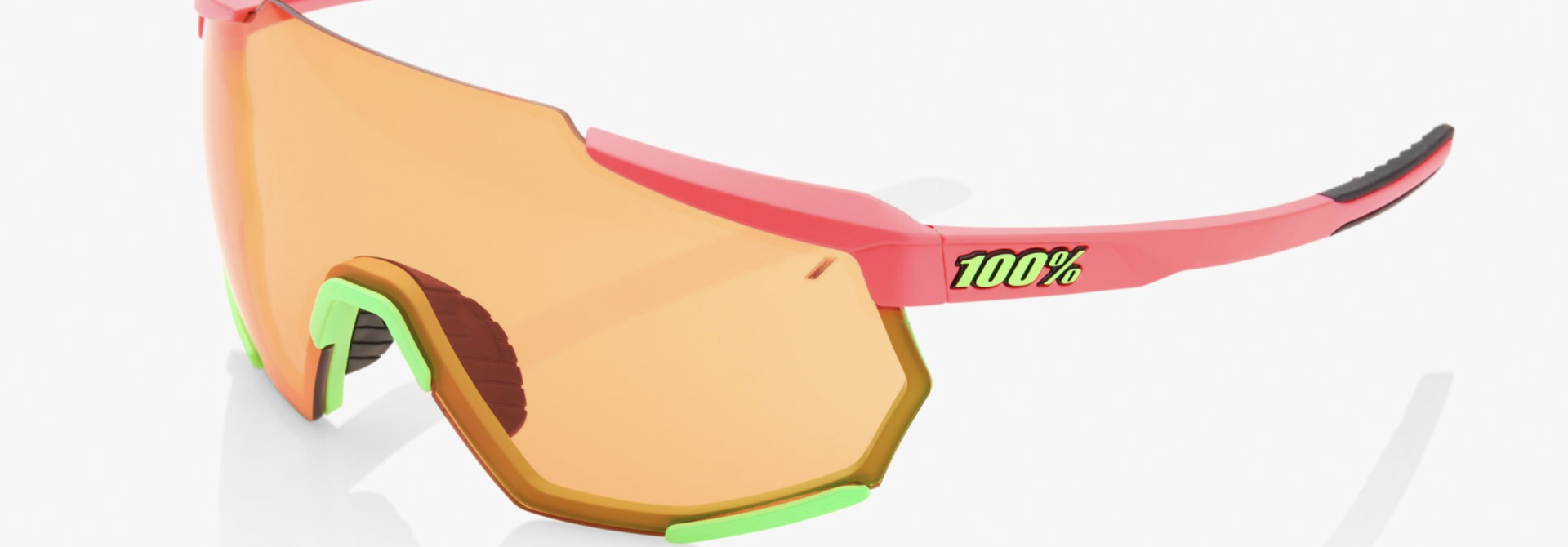 Racetrap Sunglasses, Matte Washed Out Neon Pink frame - Persimmon Lens