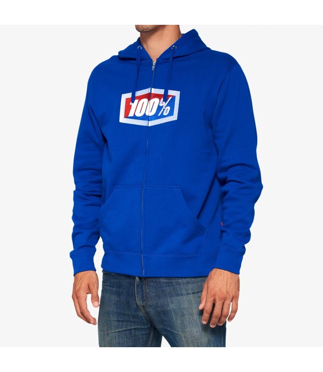 100% Chandail OFFICIEL à capuche avec zip