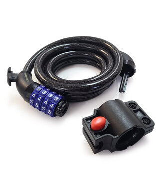 Cadenas à câble 12 mm x 72" avec combinbaison à 4 chiffres