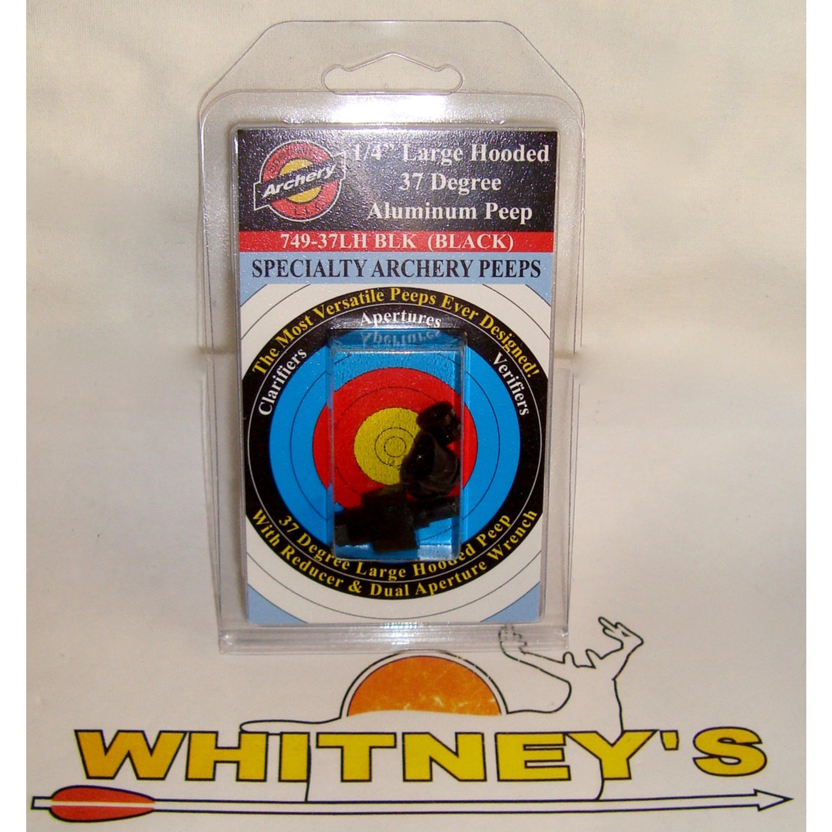 Specialty Archery, LLC Specialty Archery 1/4" Large Hooded 37 Degree Aluminum Peep