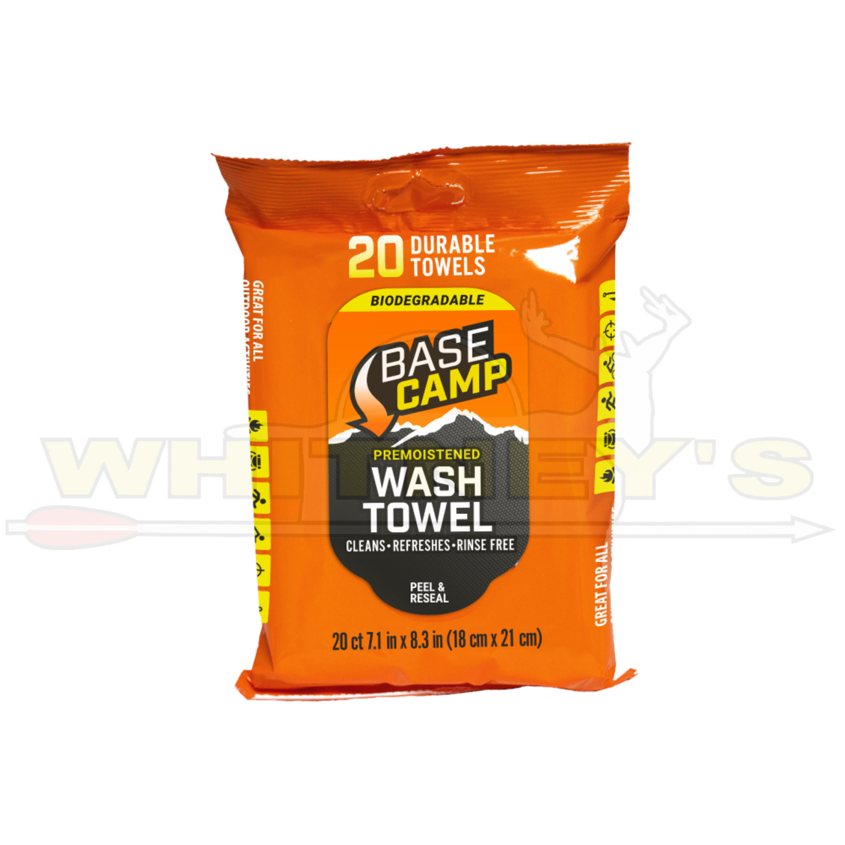 Dead Down Wind, LLC Dead Down Wind Base Camp Biodegradable Wash Towels - 20pk-1356
