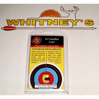Specialty Archery, LLC Specialty Archery 1/16” Aperture W/#1 Clarifier Lens (YELLOW)
