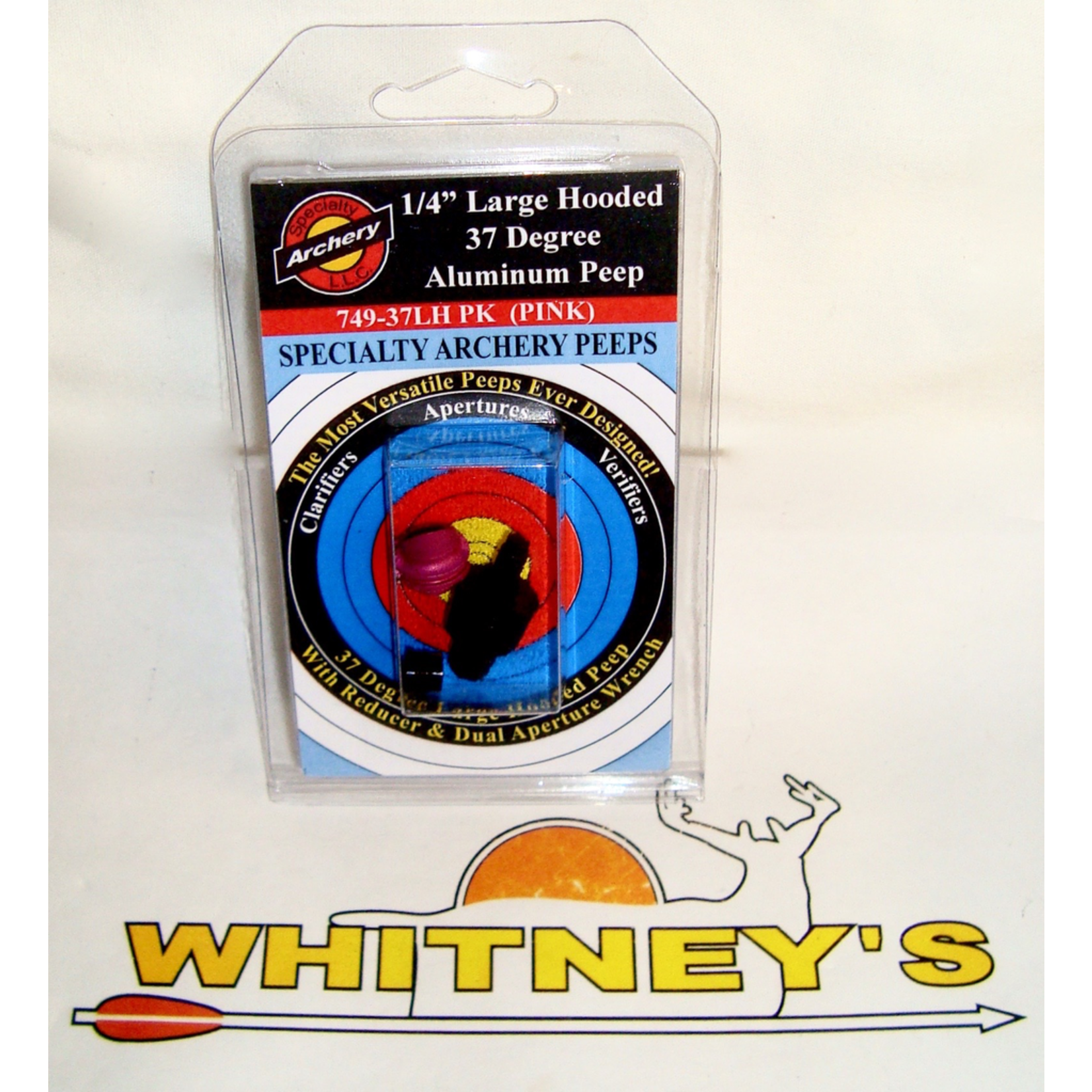 Specialty Archery, LLC Specialty Archery 1/4" Large Hooded Peep Housing 37 Degree - PINK