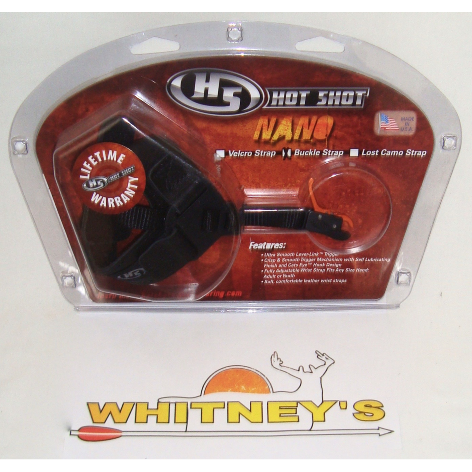 Hot Shot Mfg. Hot Shot Nano Index Finger Release W/ Black Buckle Wrist Strap