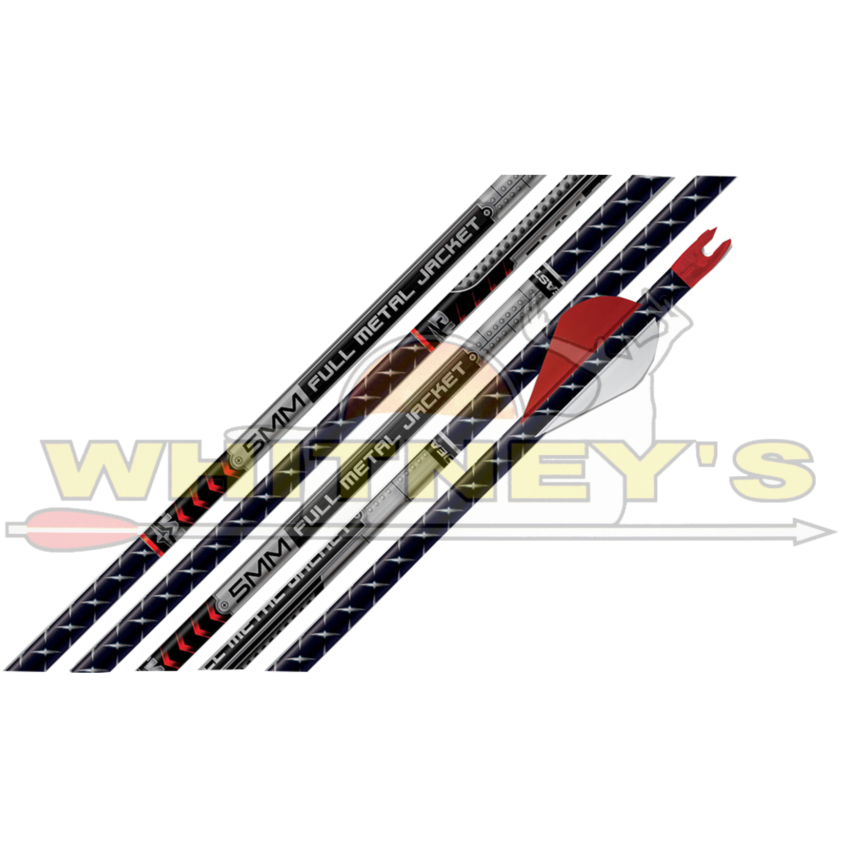 EASTON Easton FMJ 5MM N-Fused 300 Spine Arrows,  2” Blazer Vanes - 6pk