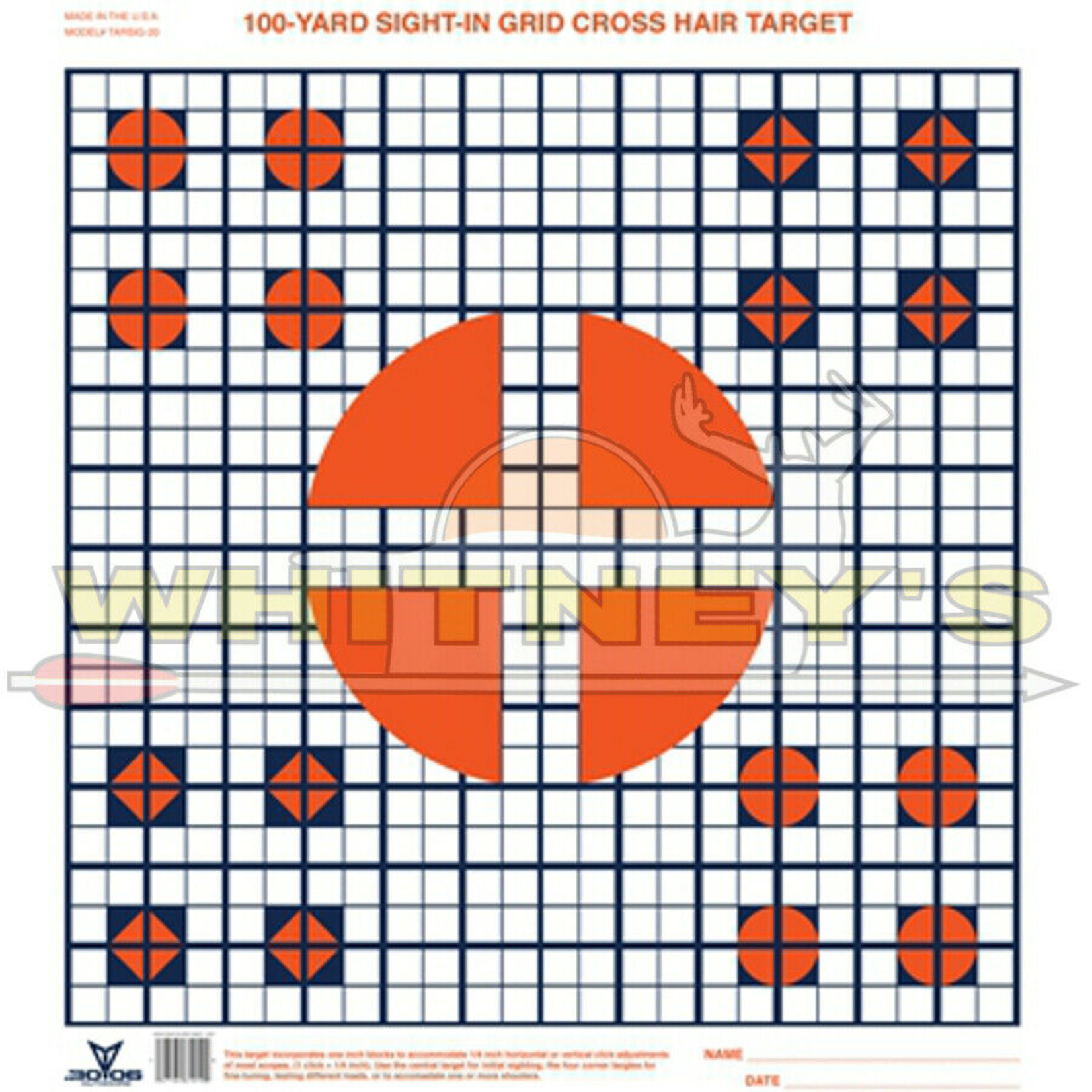 .30-06 Outdoors 30-06 Outdoors-100 YD Sight Grid Target 20 Ct.