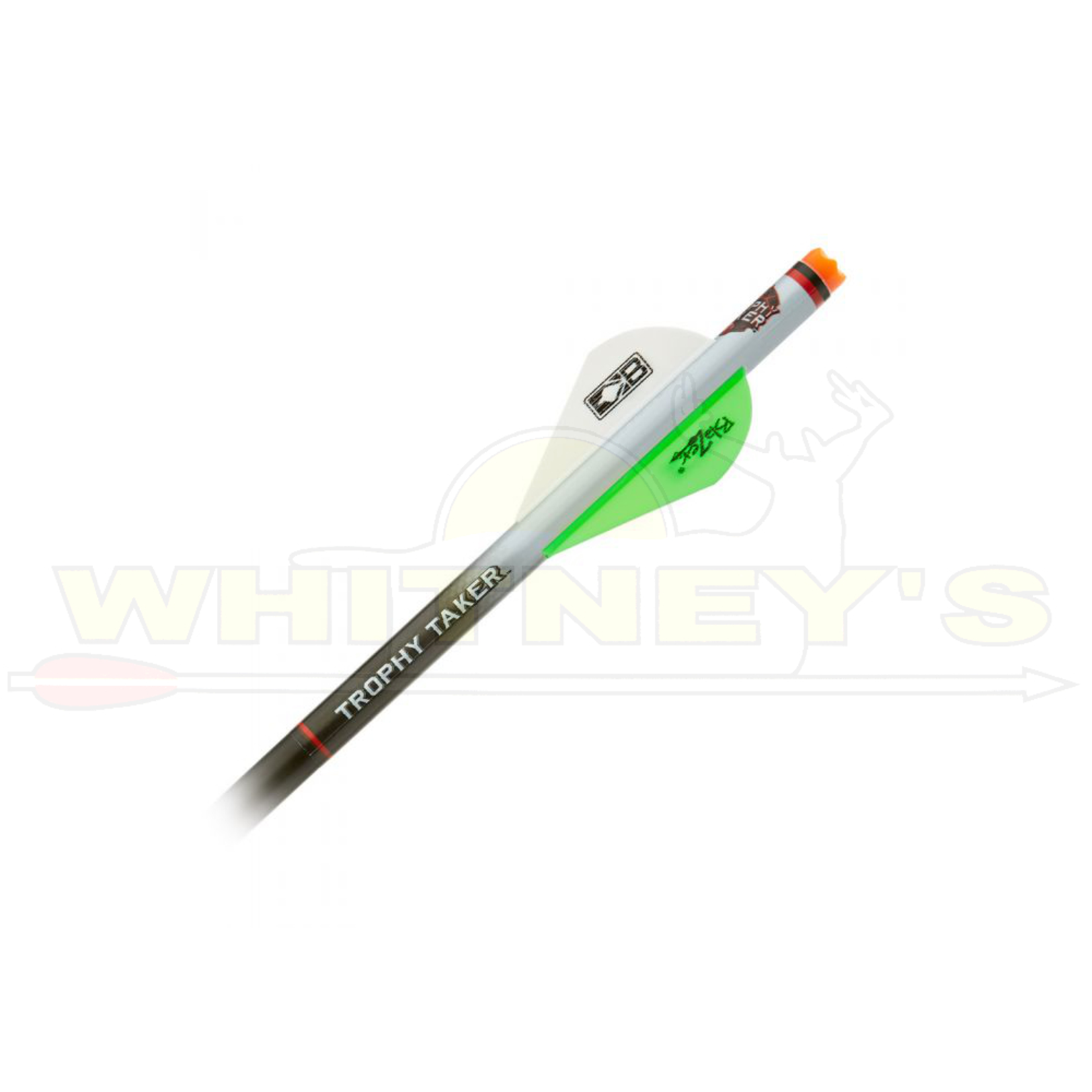 Trophy Taker Trophy Taker Shrink Fletchh, 6 Pack, Neon Green/White, Grey Tube