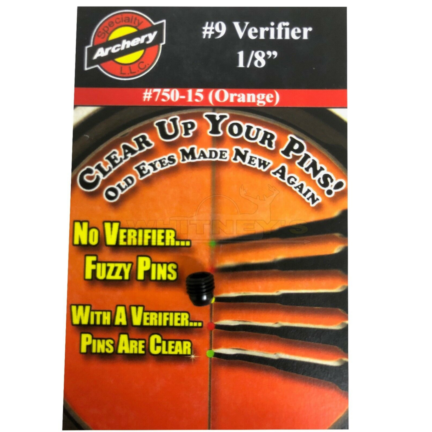 Specialty Archery, LLC Specialty Archery 1/8" Aperture W/#9 Verifier (Orange) 1.75