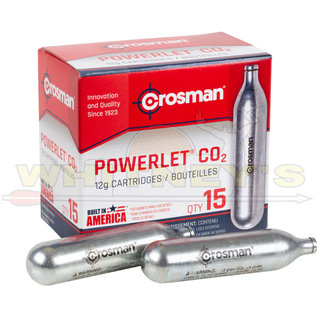Crosman Crosman Powerlet CO2 Cartridges, 12gr., 15 Count
