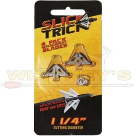 Slick Trick Slick Trick 1 1/4” GrizzTrick 2 100/125gr. Replacement Blades, 4PK- STGT2XBL