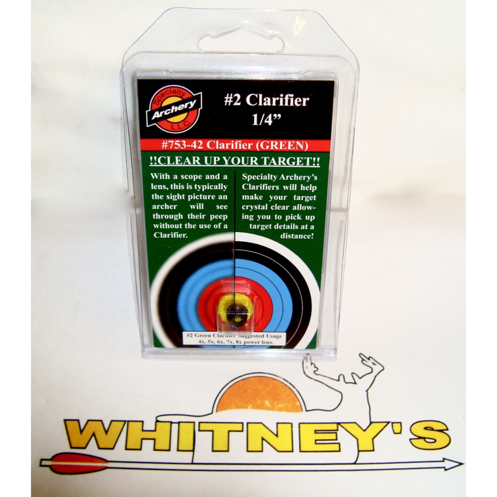 Specialty Archery, LLC Specialty Archery 1/4" Aperture W/#2 Clarifier Lens (Green)