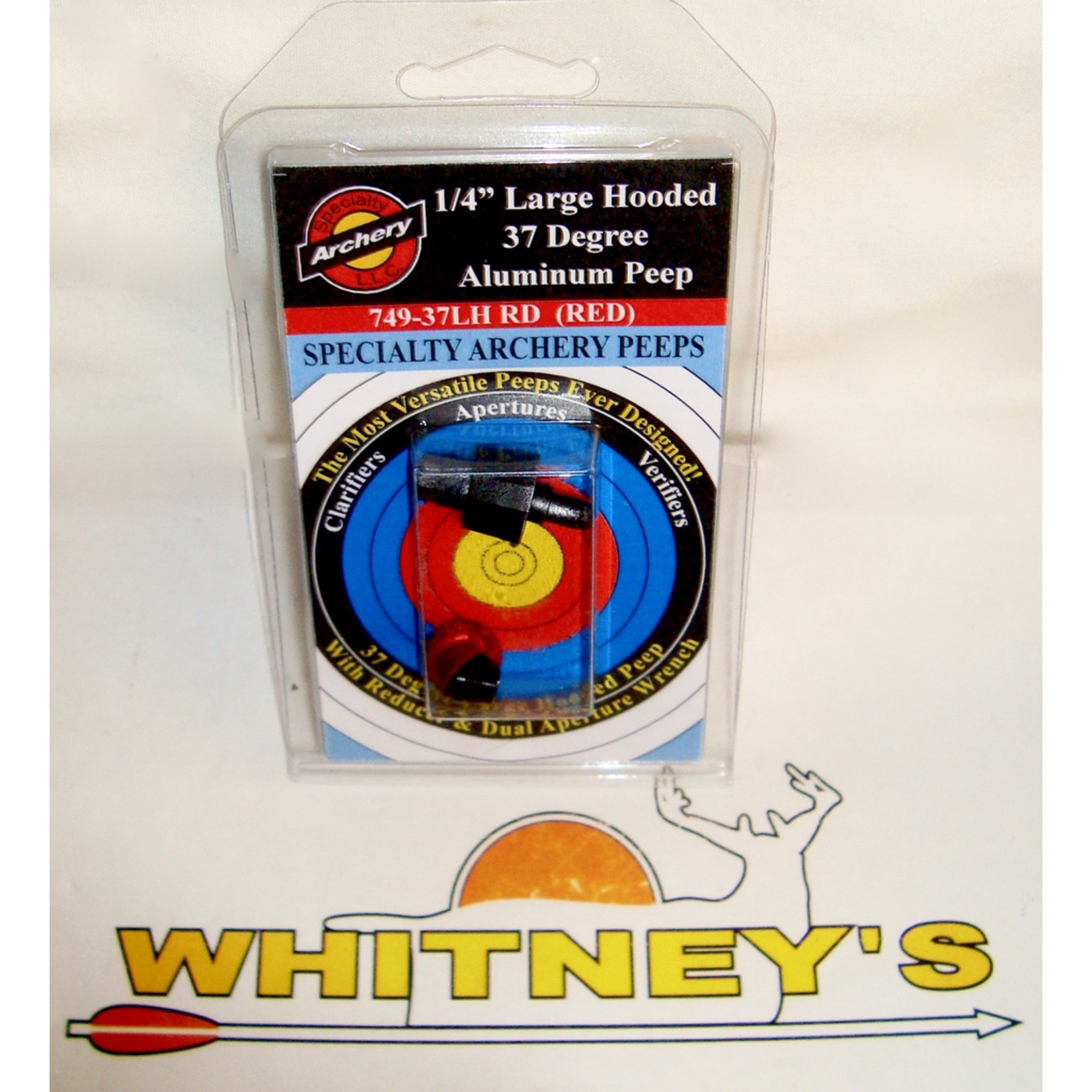 Specialty Archery, LLC Specialty Archery 1/4" Large Hooded Peep Housing 37 Degree - Red