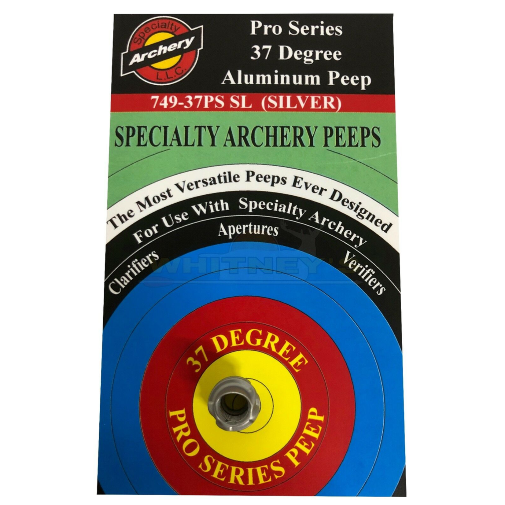Specialty Archery, LLC Specialty Archery Pro Series 37 Degree Hooded Peep SILVER