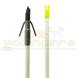 Muzzy Products Muzzy Classic Fish Arrow w/ Gar Pt, White Shaft, Nock & Slide-1020-GBS