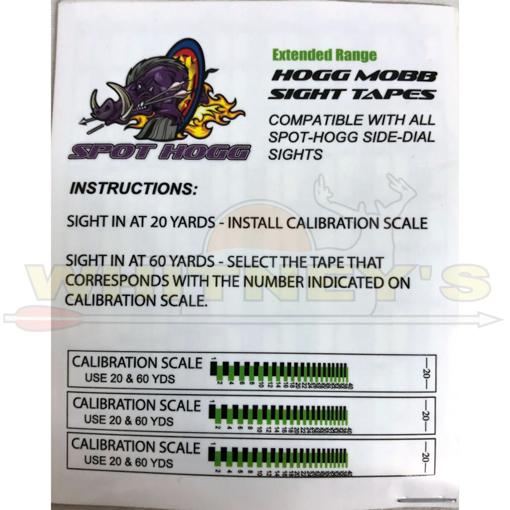 Spot Hogg Spot Hogg Extended Range Sight Tapes, Green - STLG