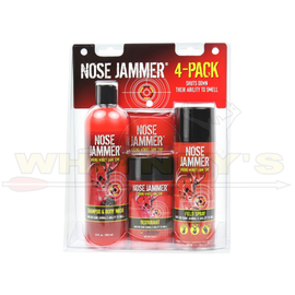 Nose Jammer - Fairchase Products LLC Nose Jammer Scent Control 4-Pack Kit (Field Spray, Deodorant, Wipes, Shampoo/Body Wash)- 3281