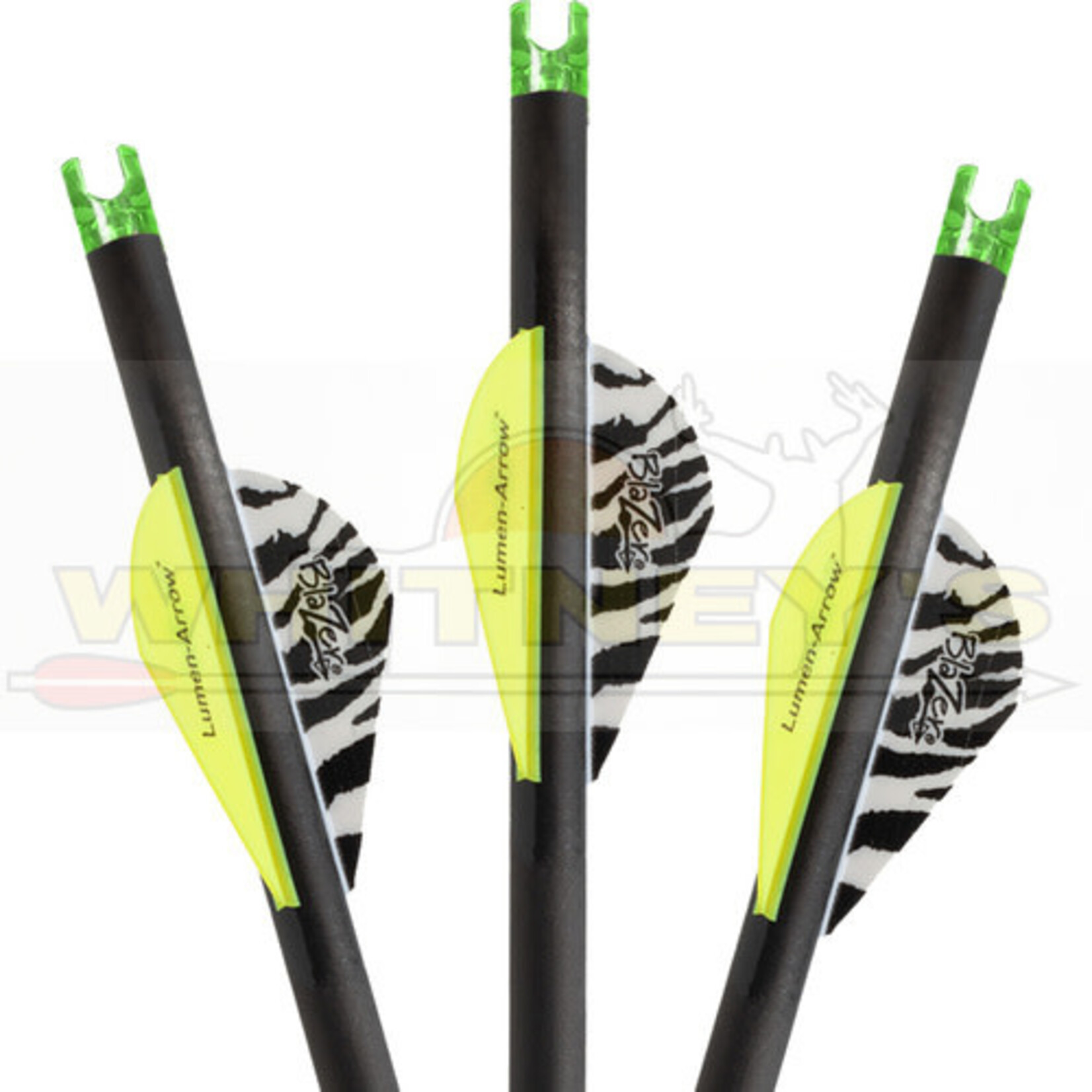 Burt Coyote Co., Inc. Burt Coyote Lumenok 20” LumenArrow Equipped Green Capture Nock 3-Pack