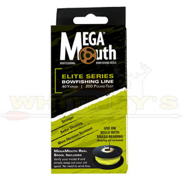MegaMouth MegaMouth V2.0 Elite Bowfishing Line- 40 yards, 200#- MM7204
