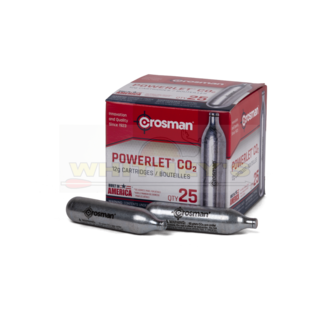 Crosman Crosman Powerlet CO2 Cartridges, 25 Count, 12g