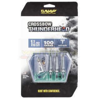 New Archery Products (NAP) NAP Thunderhead Crossbow Broadheads - 100gr. - 3 blade - 3pk - 60-694