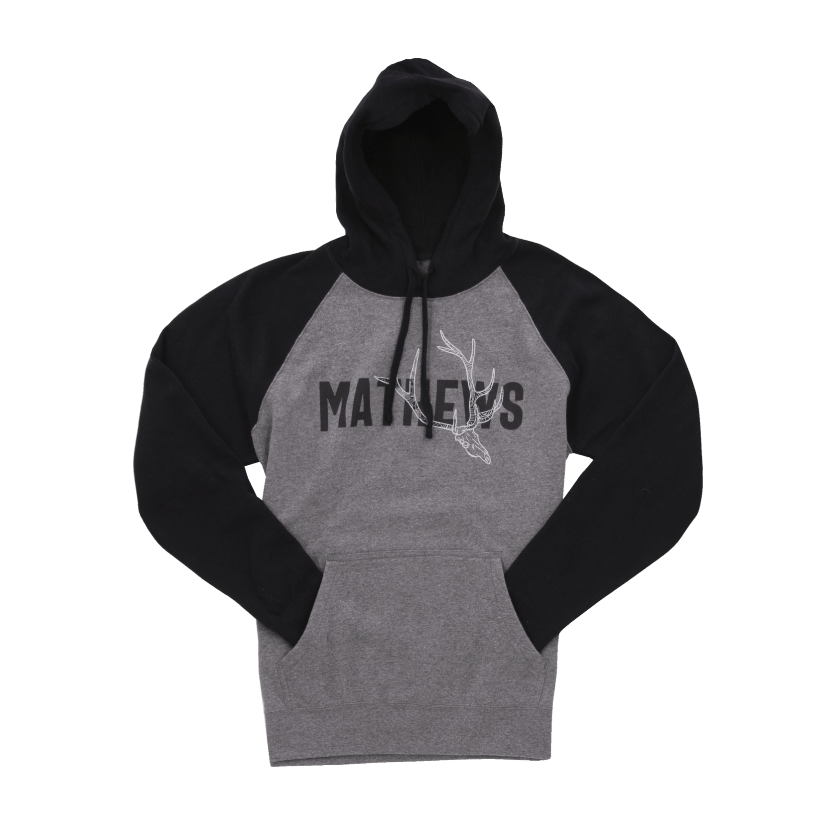 Mathews Apparel Mathews Elk Hoodie, Black/Grey-